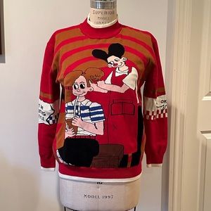 Graphic knit sweater